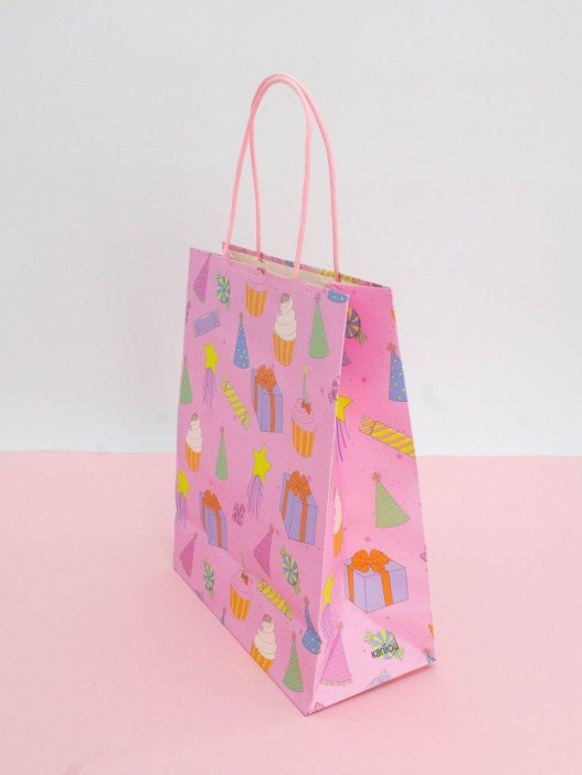 Пакет подарочный крафтовый «HB», cake (21*25,5*10) 