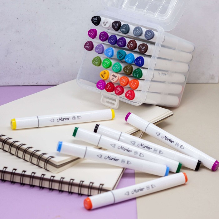 Набор маркеров для скетчинга 36 цветов, mix, двусторонние 