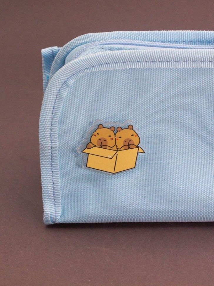 Значок акриловый iLikeGift "Капибара в коробке"
