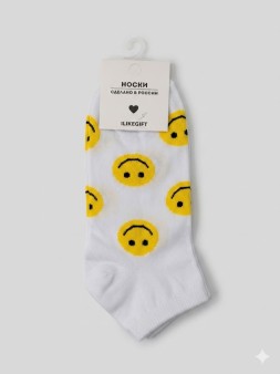 Носки женские "Счастливые мордашки", р. 35-40