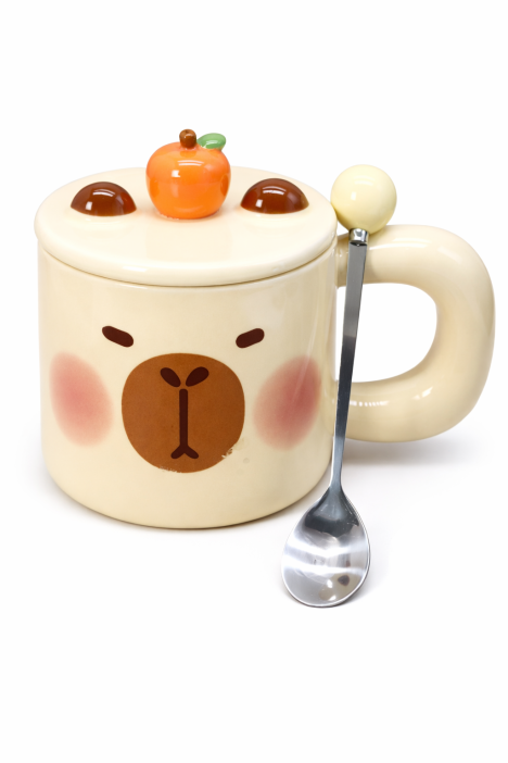 Кружка «Capybara with tangerine», (400 ml) 