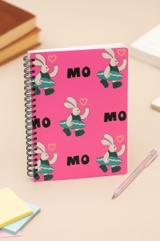 Блокнот на спирали (А5) "Bunny surfer", pink (14.5*21)