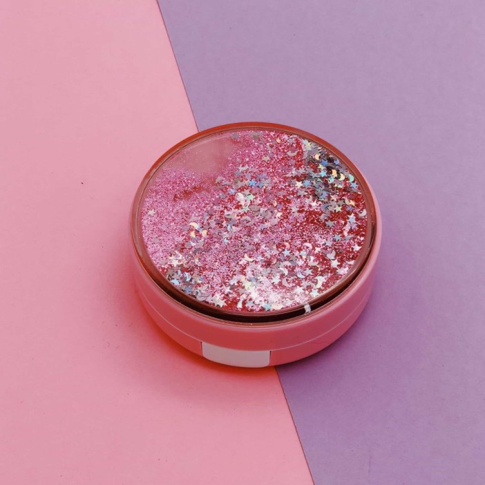 Контейнер для линз "Sparkles", pink 