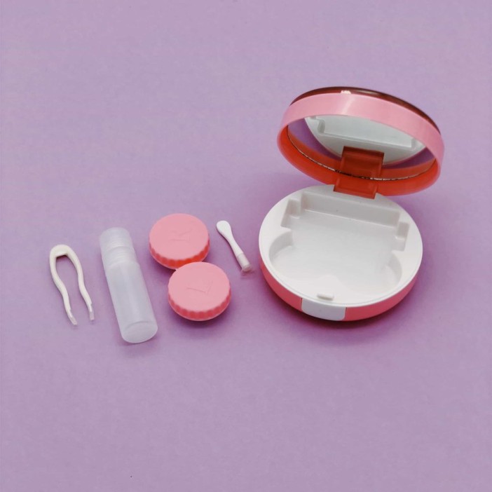 Контейнер для линз "Sparkles", pink 