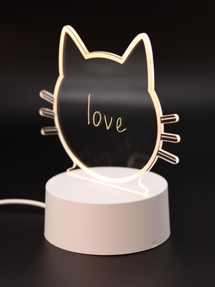 Ночник iLikeGift с маркером "Кошка", USB (9х18 см)