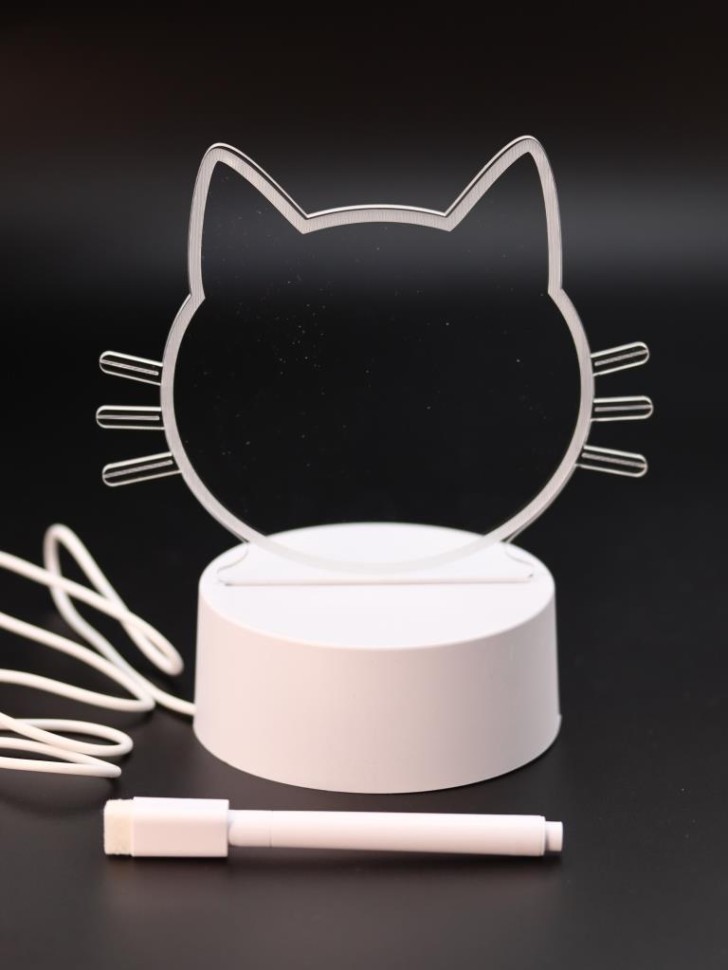 Ночник iLikeGift с маркером "Кошка", USB (9х18 см)