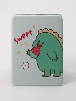 Зеркало "Sweet dino strawberry square", green