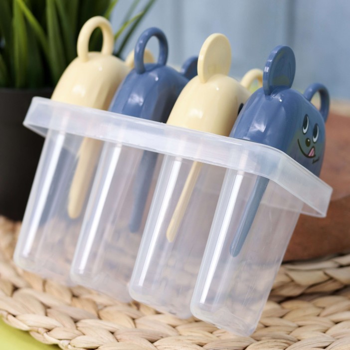 Формочки для мороженого &quot;Mouse&quot;, yellow-blue, mix 