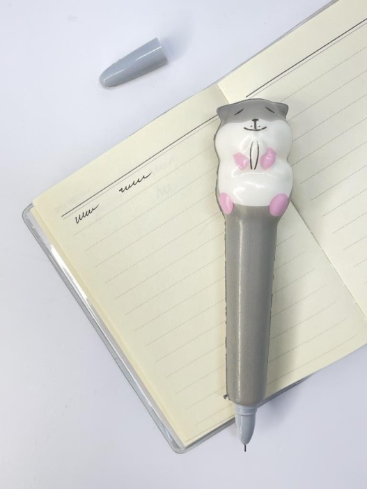 Ручка-сквиш "Hamster seed", grey 