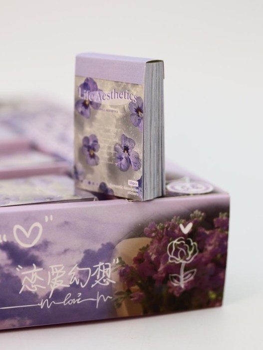 Наклейки &quot;Cozy atmosphere&quot;, purple, шоу-бокс 48 шт. 