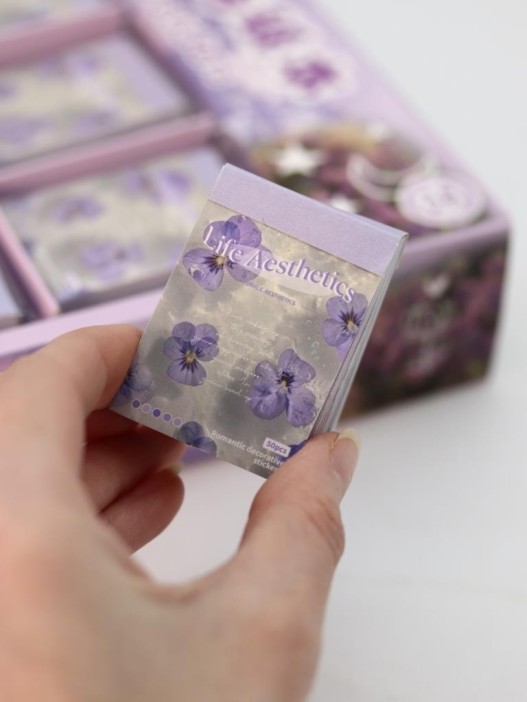 Наклейки &quot;Cozy atmosphere&quot;, purple, шоу-бокс 48 шт. 