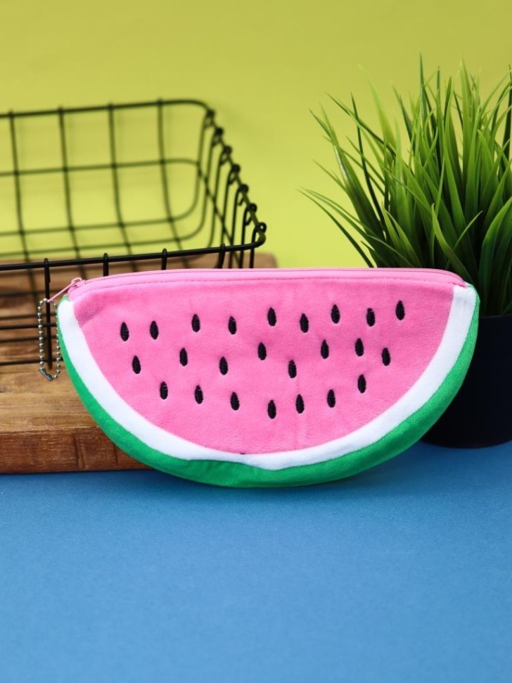 Пенал плюшевый "Juicy watermelon", pink (22*12 см)