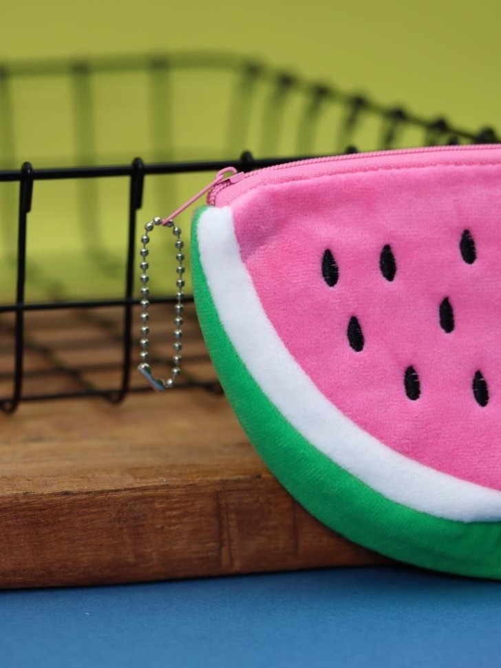 Пенал плюшевый "Juicy watermelon", pink (22*12 см)