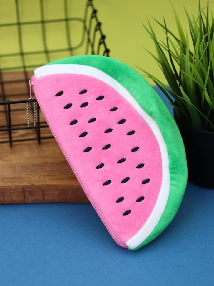 Пенал плюшевый "Juicy watermelon", pink (22*12 см)