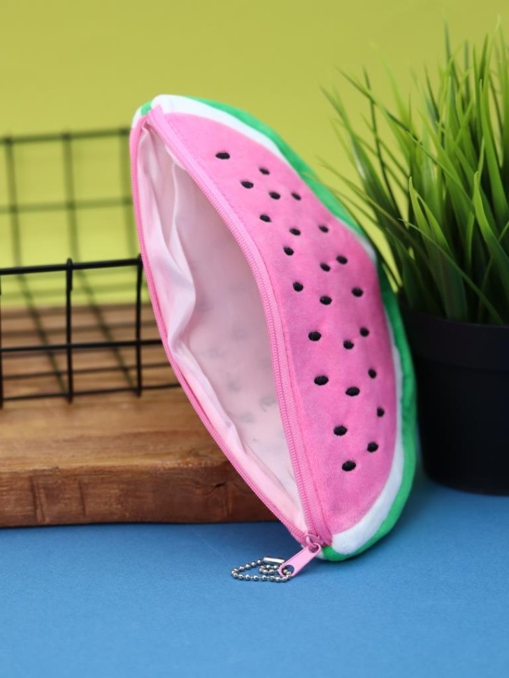 Пенал плюшевый "Juicy watermelon", pink (22*12 см)