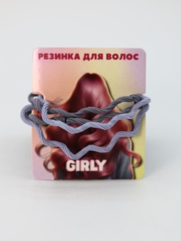 Набор резинок для волос GIRLY "Волна", синий, 4 шт