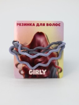 Набор резинок для волос GIRLY "Волна", синий, 4 шт