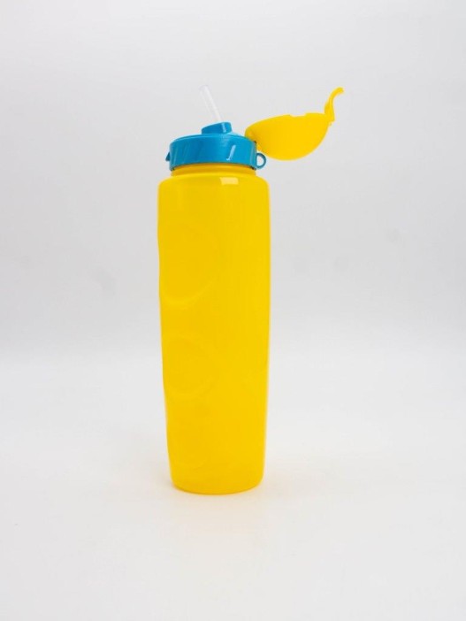 Бутылка &quot;Life&quot; с трубочкой, yellow (700 ml) 
