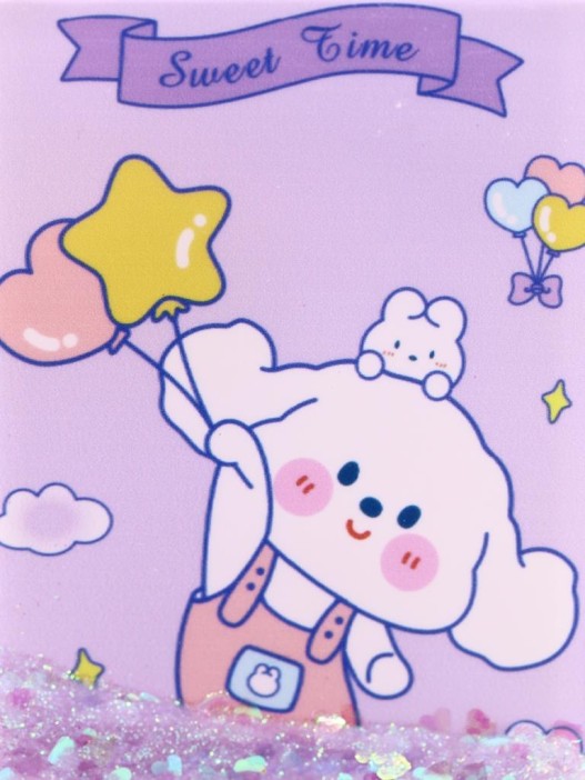 Зеркало шейкер раскладное &quot;Sweet Time the doggie&quot;, фиолетовое, 8*6 см 