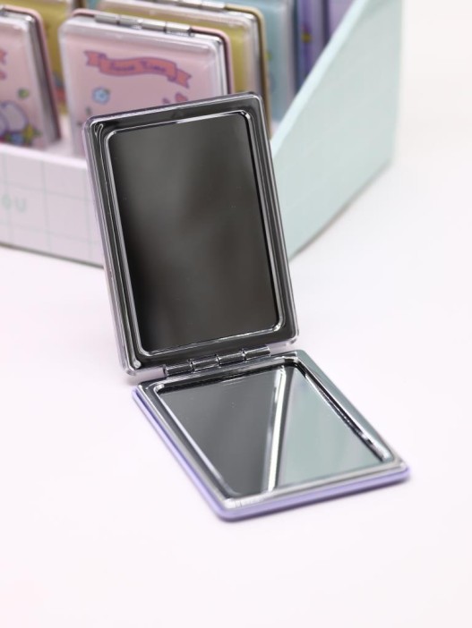 Зеркало шейкер раскладное &quot;Sweet Time the doggie&quot;, фиолетовое, 8*6 см 