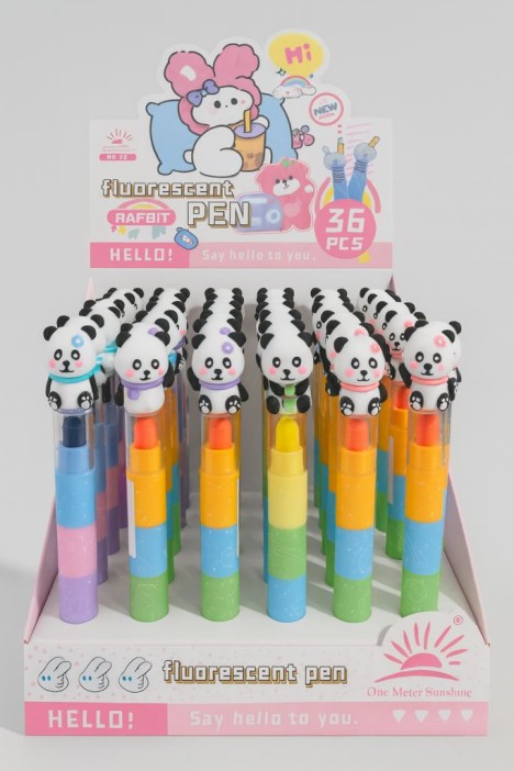 Маркер текстовыделитель флуоресцентный &quot;Colorful panda&quot;, 5 в 1, mix 