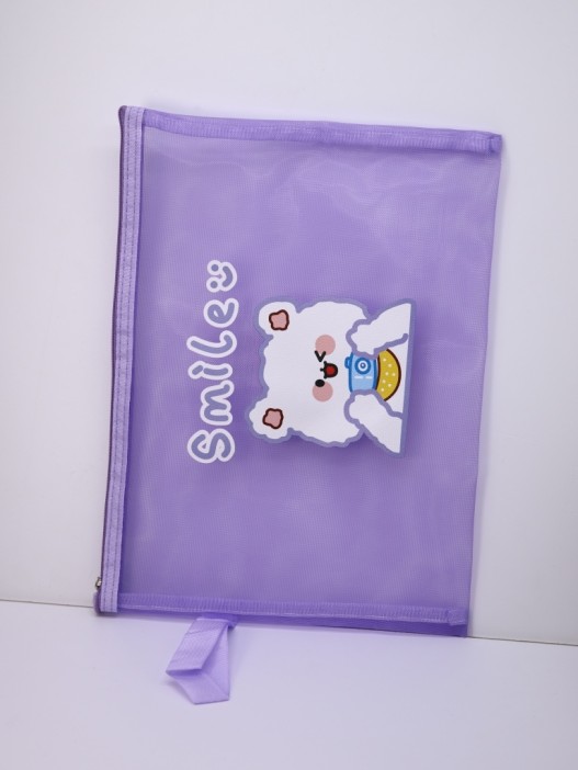 Папка пенал &quot;Smile bear&quot;, purple (23.5*31 см) 