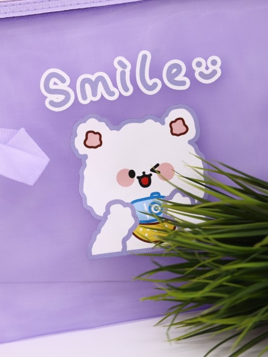 Папка пенал &quot;Smile bear&quot;, purple (23.5*31 см) 