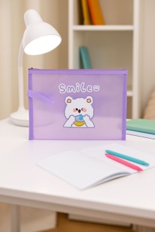 Папка пенал "Smile bear", purple (23.5*31 см)