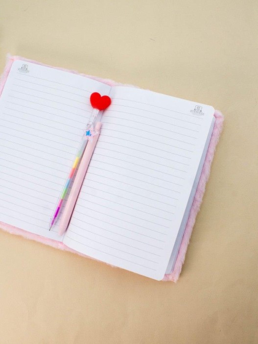 Блокнот плюшевый «Cartoon unicorn», pink, 21,5х15 см, плотность 70 гр. 