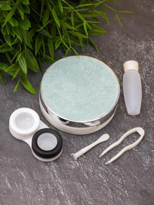 Контейнер для линз &quot;Gloss&quot;, light blue 
