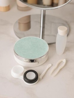 Контейнер для линз "Gloss", light blue