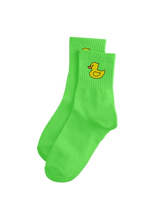 Носки женские "Cute duck", р. 35-40, зелёный 