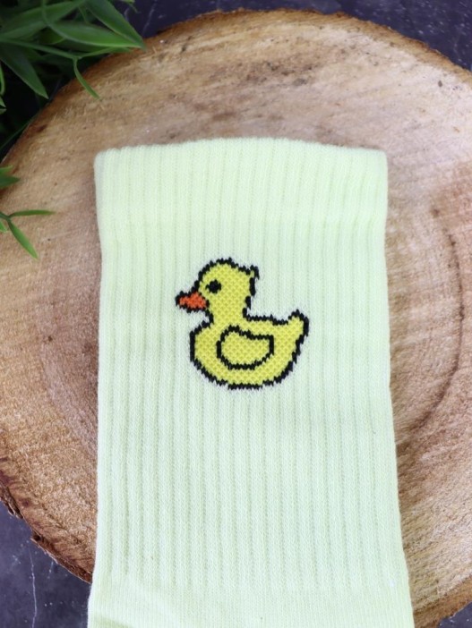Носки женские "Cute duck", р. 35-40, зелёный 