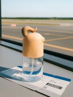 Дорожная бутылочка "Tail", beige (50 ml)