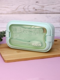 Ланчбокс &quot;Spacious&quot;, green (ложка+вилка), 800 мл
