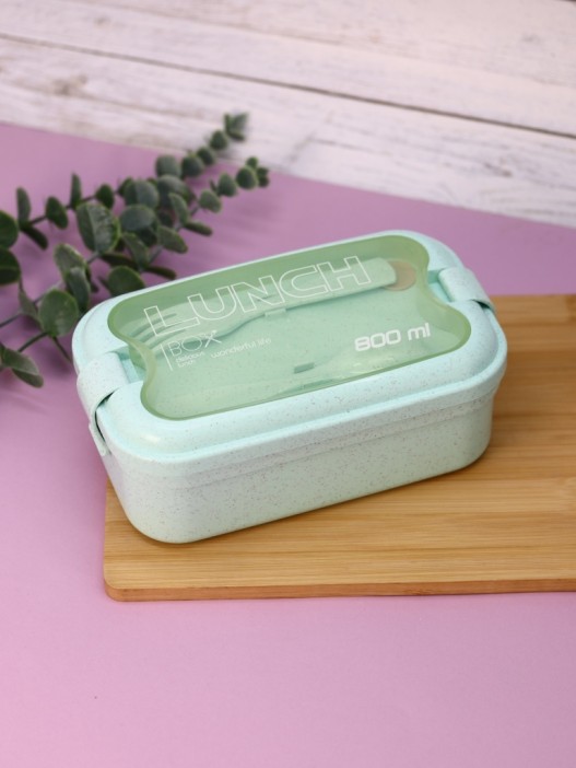 Ланчбокс &quot;Spacious&quot;, green (ложка+вилка), 800 мл 