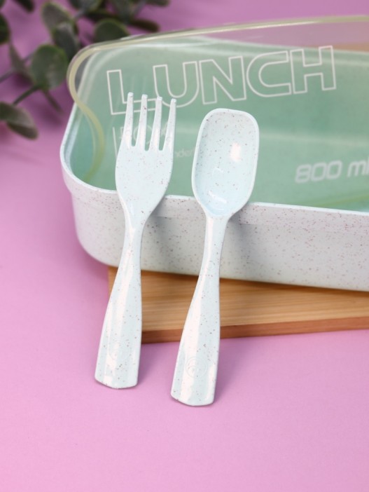 Ланчбокс &quot;Spacious&quot;, green (ложка+вилка), 800 мл 