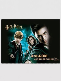 Альбом для рисования А4 "Гарри Поттер", 32 л, на скрепке, мел обл 235 гр/м2