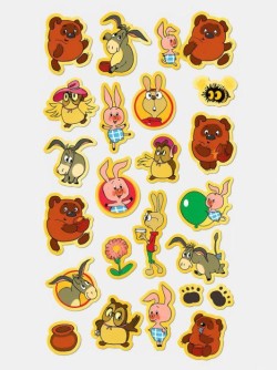 Объемные наклейки "Винни-Пух" (11x22.5см)