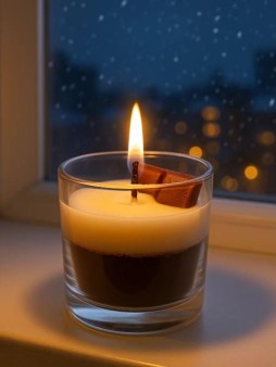 Свеча ароматическая в стакане"Шоколадное суфле" 60 гр