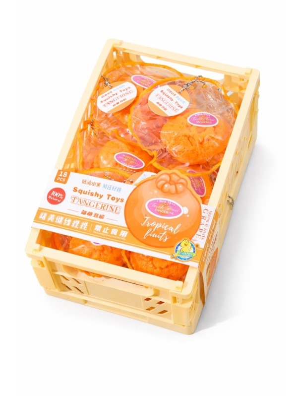 Набор мялок - антистресс "Fresh oranges" в лотке, 18 шт. 