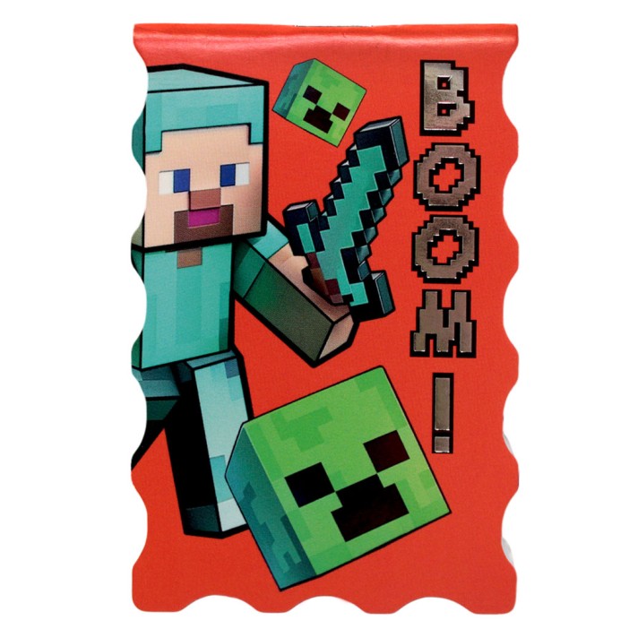 Блокнот фигурный А7 "My Game-2", 40л, на скрепке, тиснение серебряной фольгой 