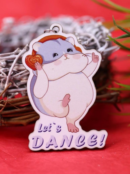 Брелок ECO из дерева "Let's dance" 