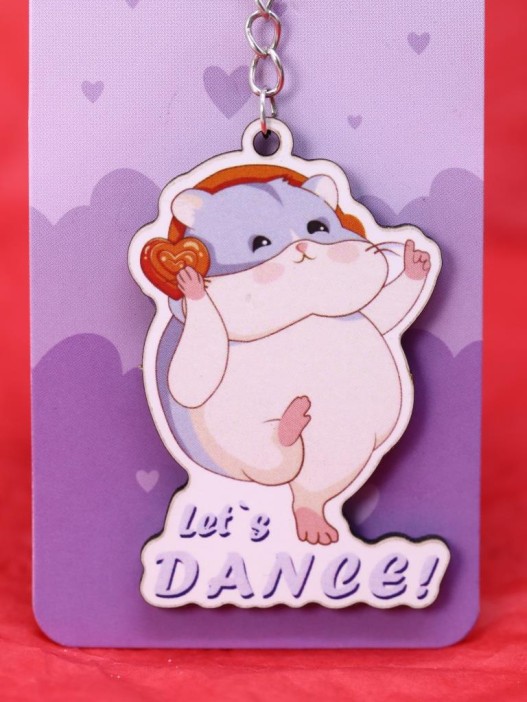 Брелок ECO из дерева "Let's dance" 