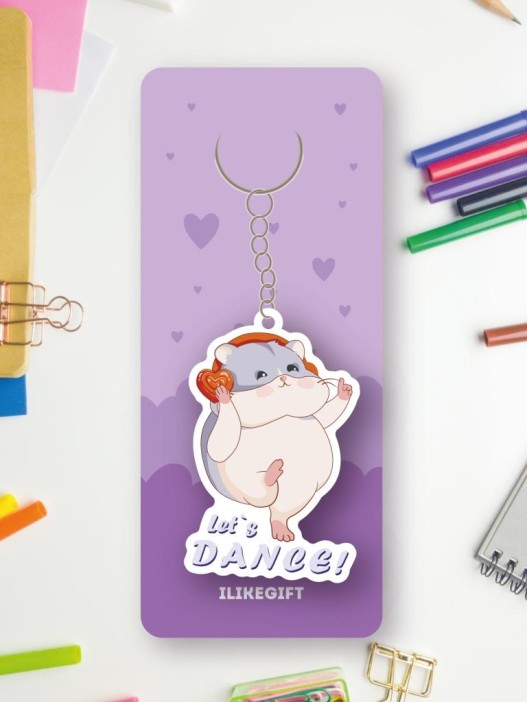 Брелок ECO из дерева "Let's dance" 