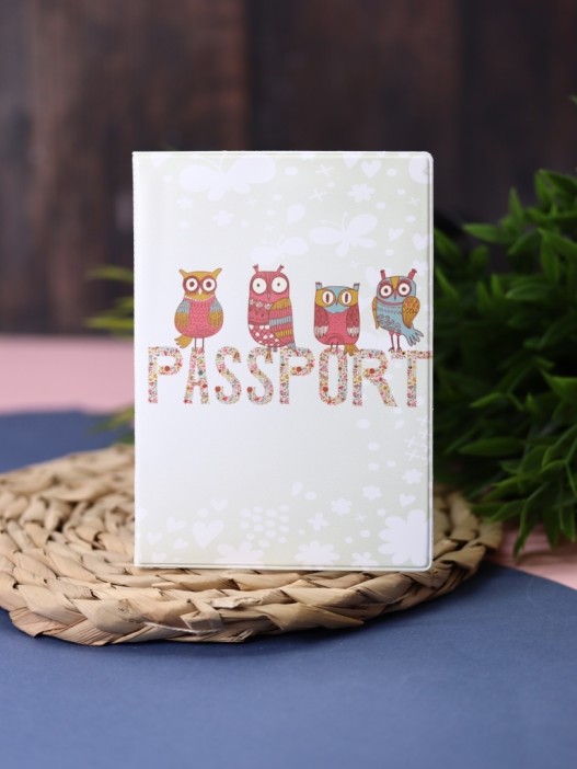 ОБЛОЖКА ДЛЯ ПАСПОРТА &quot;Owls&quot;, плотность 600 мкм 