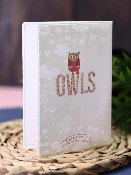 ОБЛОЖКА ДЛЯ ПАСПОРТА &quot;Owls&quot;, плотность 600 мкм 