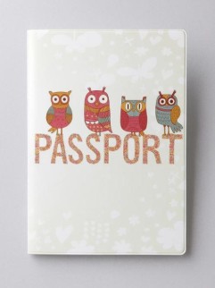 ОБЛОЖКА ДЛЯ ПАСПОРТА &quot;Owls&quot;, плотность 600 мкм