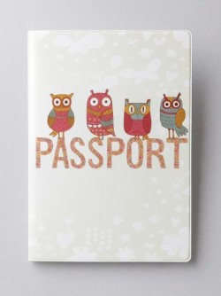 ОБЛОЖКА ДЛЯ ПАСПОРТА "Owls", плотность 600 мкм
