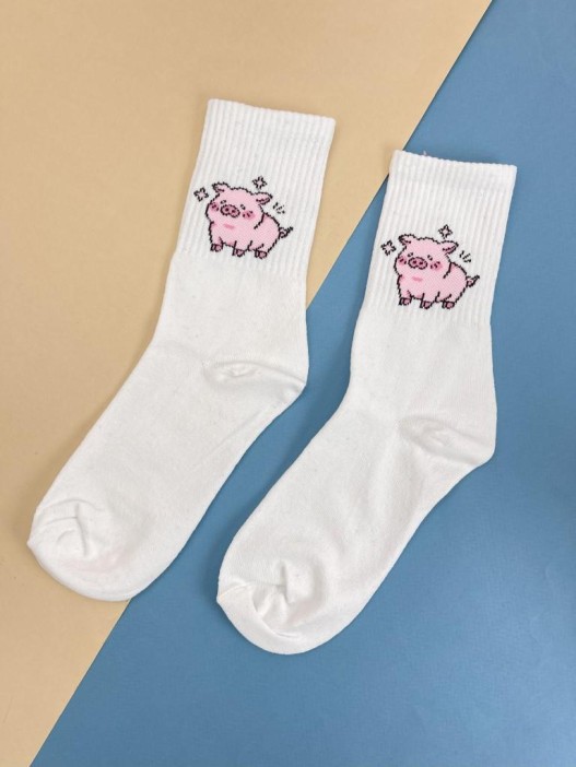 Носки «Pig shining», цвет белый, мужские/женские р. 35-40 